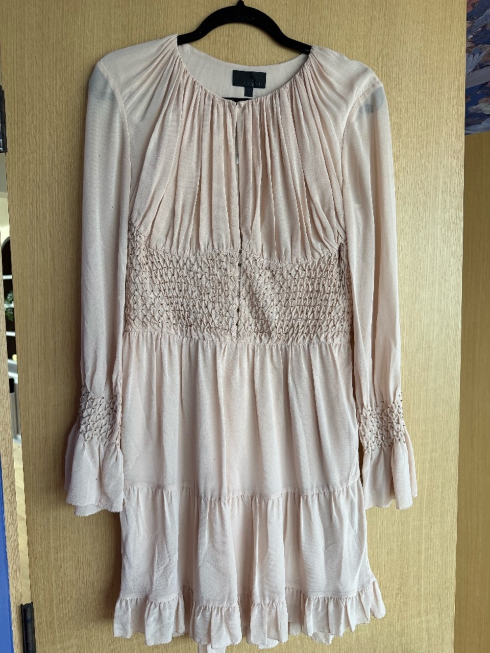 INTERMIX Private Label Carmella Smocked Silk Dress